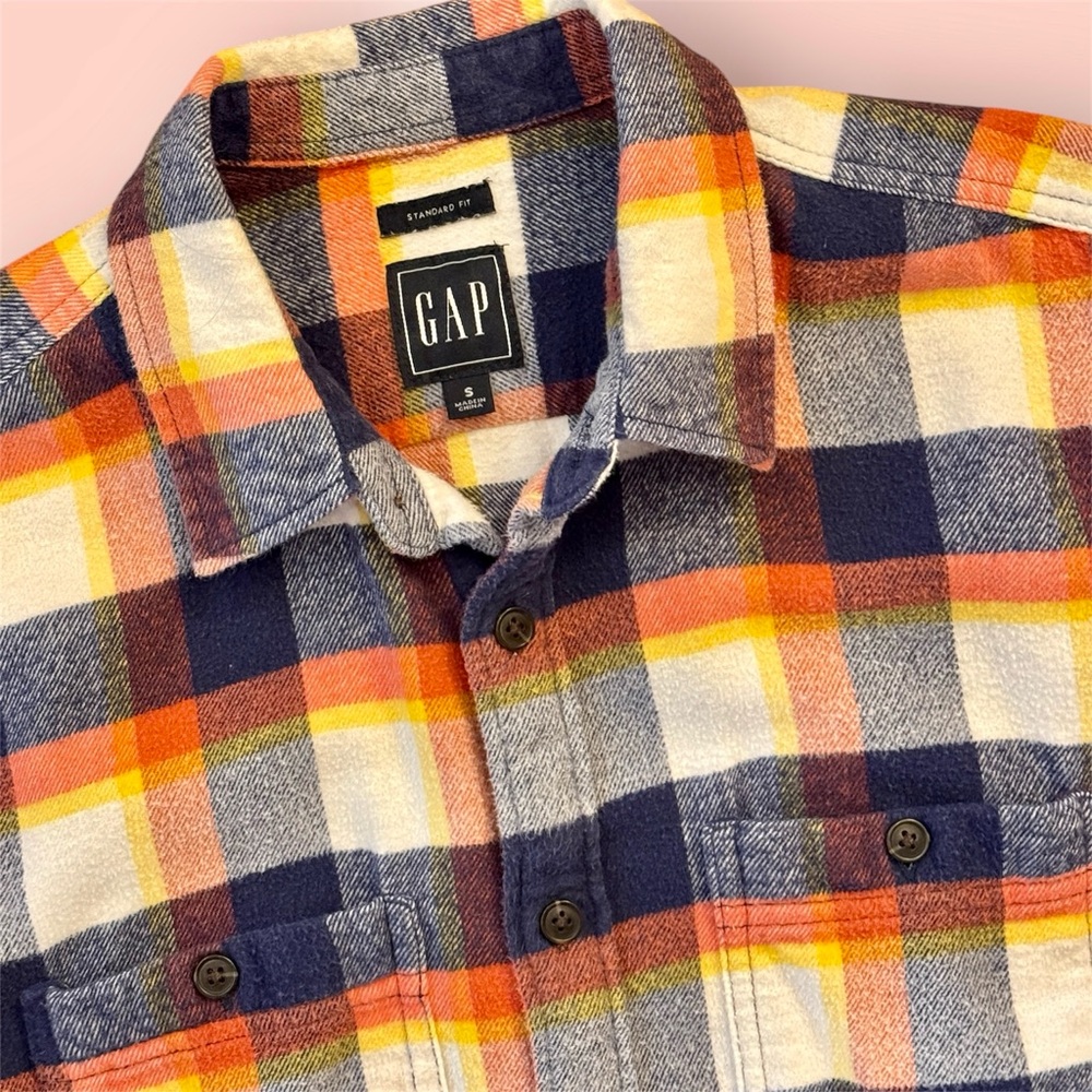 GAP Multicolor Plaid Cotton Shirt